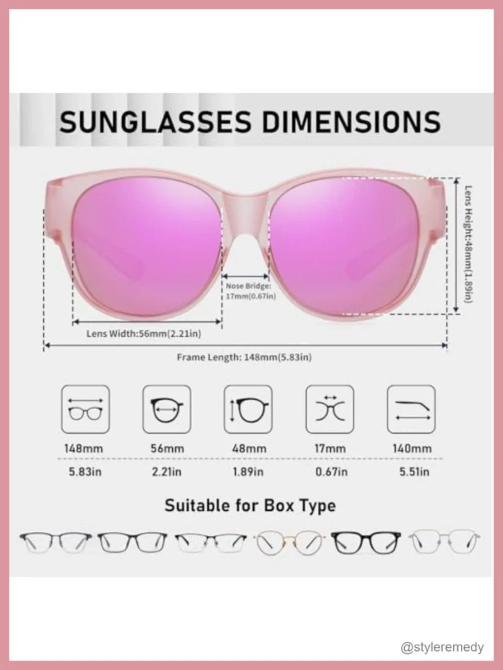 Fit Over Glasses Sunglasses Cat Eye Polarized UV Protection for Women